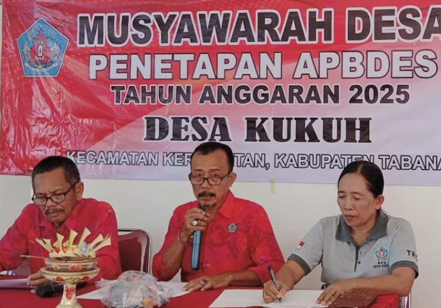 APBDes Tahun 2025 Desa Kukuh Kerambitan Ditetapkan Sebesar 2,2 Miliar Lebih, Ini Rinciannya